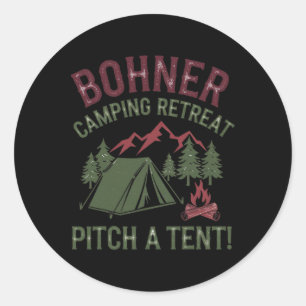 Bohner Camping-Rückzugschlagzelt Lustiges Camping  Runder Aufkleber