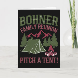 Bohner Familientreffen Pitch A Tent Karte