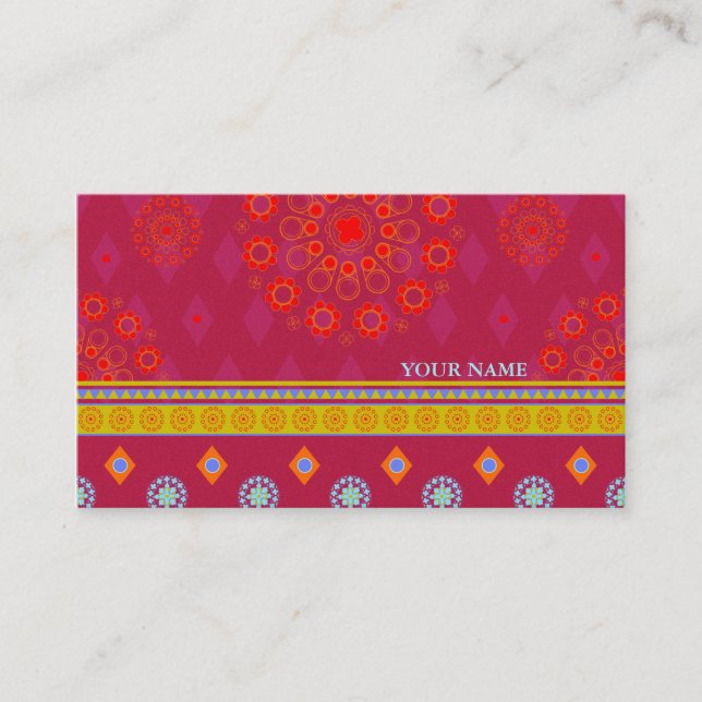 BOHO1 Mandala - Businesscard Visitenkarte (Vorderseite)