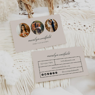 Boho 3 Foto Freelance Business Card Visitenkarte