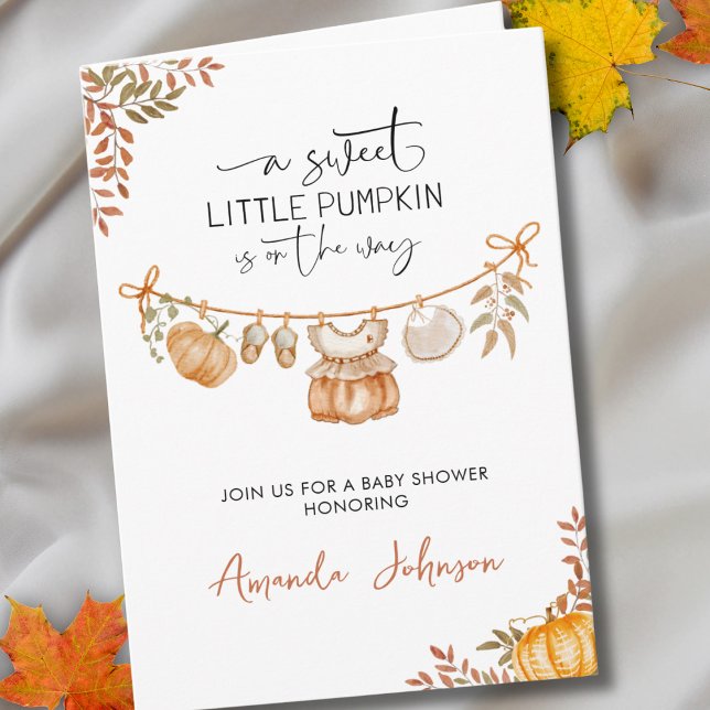 Boho A Little Pumpkin ist auf dem Weg Baby Dusche Einladung (Von Creator hochgeladen)