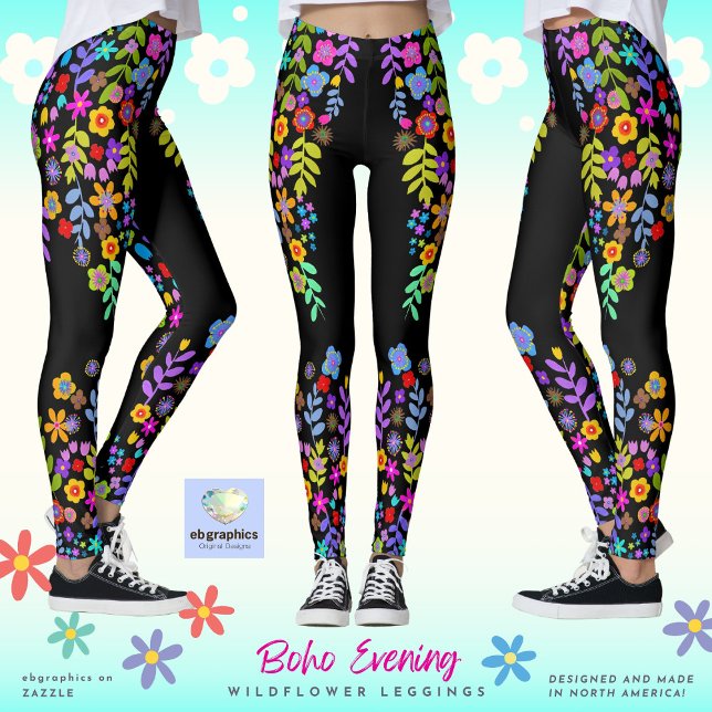 Boho Abend Wildblume Leggings (Von Creator hochgeladen)