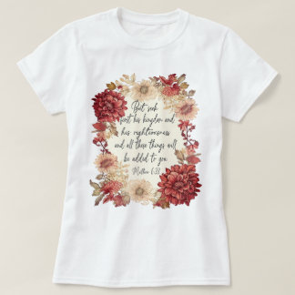 Boho Aber Seek zuerst sein Königreich Bibel Verse T-Shirt