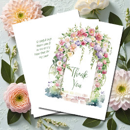 Boho Abschluss Floral Arch Dankeskarte