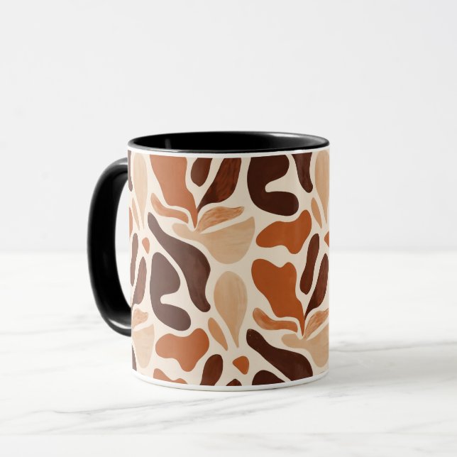 Boho Abstract Flow Mug – Soft Shape Composition Tasse (Vorderseite Links)