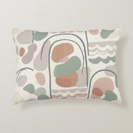 Boho Abstract Organic Shape Pillow - Earthy Dekokissen