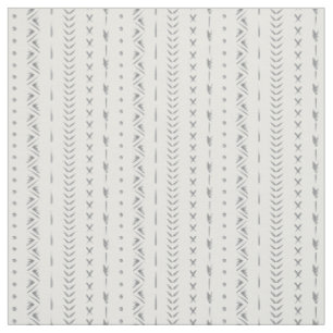 Boho-Abstract-Pfeilstreifen-Geometrie Weiß Grau Stoff