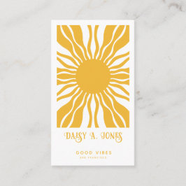 Boho Abstract Sun Rays | Retro Visitenkarte