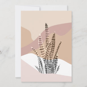 Boho-Abstracte moderne Sukkulente Feiertagskarte