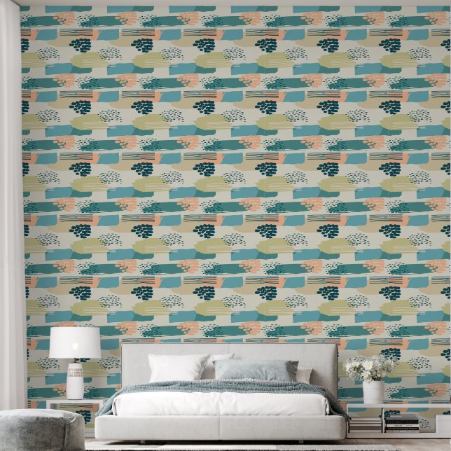 Boho Abstrakt 3 Tapete (Schlafzimmer)