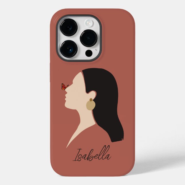 Boho Abstrakt Art Illustration, Earthy Tone Case-Mate iPhone Hülle (Rückseite)