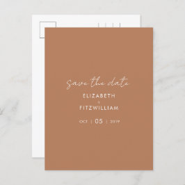 Boho Abstrakt | Caramel Mocha Save the Date Postkarte