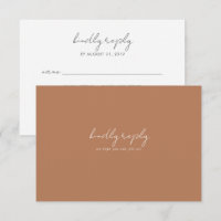 Boho Abstrakt | Caramel Mocha Wedding RSVP Card