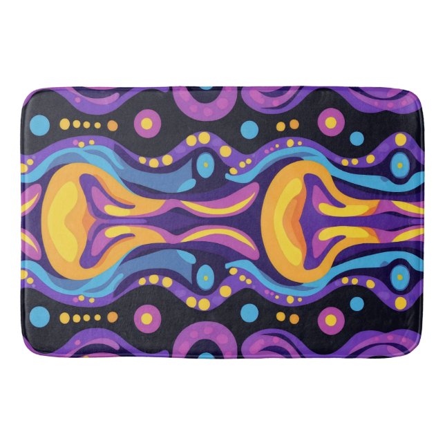 Boho Abstrakt farbenfroh 8 Badematte (Vorderseite)
