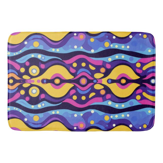 Boho Abstrakt farbenfroh 9 Badematte (Vorderseite)