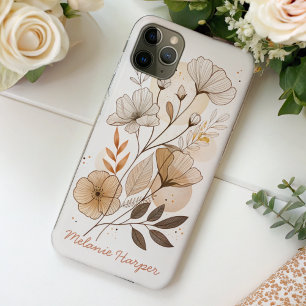 Boho abstrakt floral monogramm Case-Mate iPhone hülle