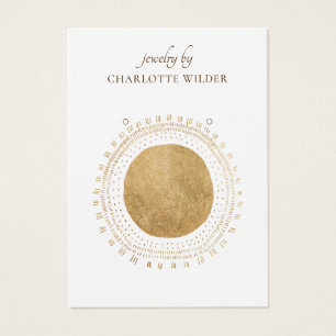 Boho Abstrakt Gold Circle Earring Display Card