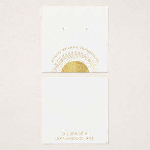 Boho Abstrakt Gold Circle Earring Display Card