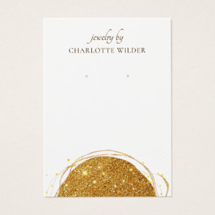 Boho Abstrakt Gold Glitzer Circle Earring Display