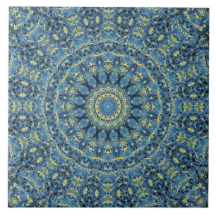 Boho Abstrakt Groovy Van Gogh Starry Night Mandala Fliese