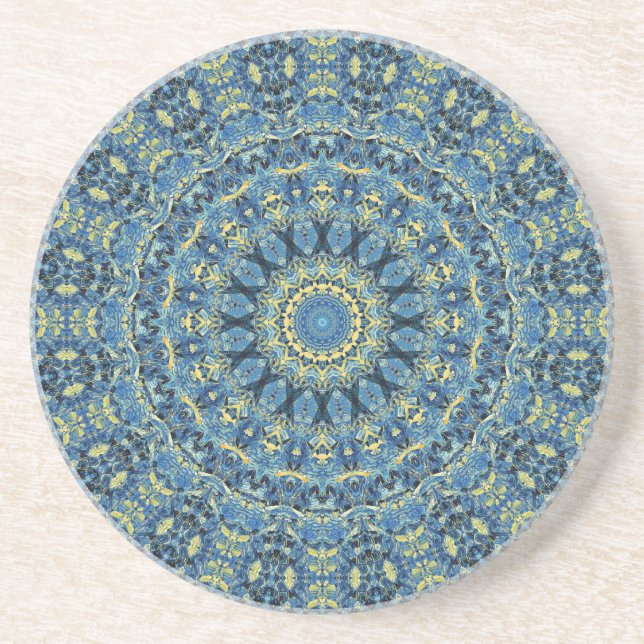 Boho Abstrakt Groovy Van Gogh Starry Night Mandala Getränkeuntersetzer (Vorne)