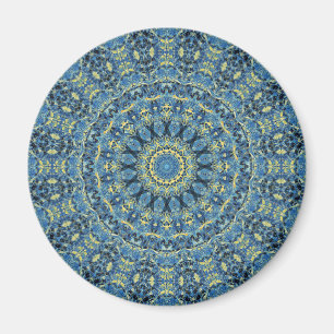 Boho Abstrakt Groovy Van Gogh Starry Night Mandala Magnet