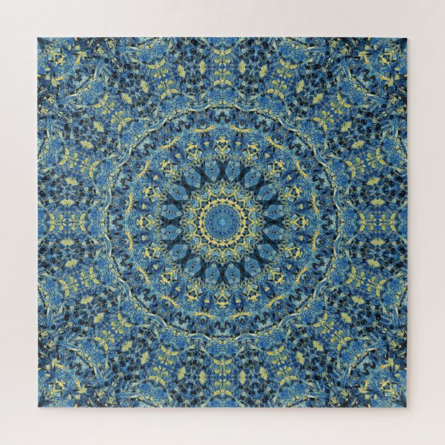 Boho Abstrakt Groovy Van Gogh Starry Night Mandala Puzzle (Vertikal)