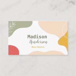 Boho Abstrakt Hair Stylist Business Cards Visitenkarte