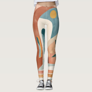 Boho Abstrakt Landschaft (10) Leggings