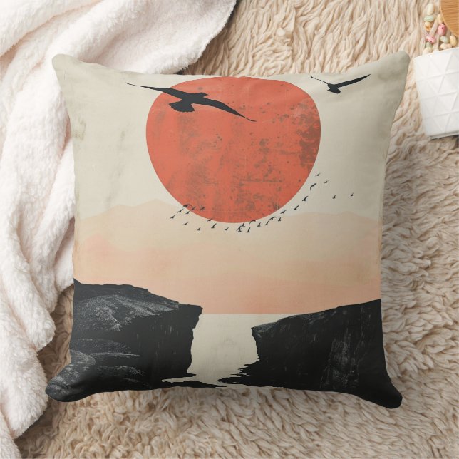 Boho Abstrakt Landschaft (12) Kissen (Decke)
