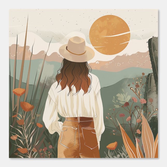 Boho Abstrakt Landschaft (20) Tapete (Vorderseite)