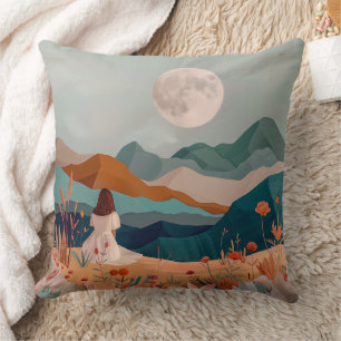 Boho Abstrakt Landschaft (21) Kissen