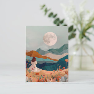 Boho Abstrakt Landschaft (21) Postkarte
