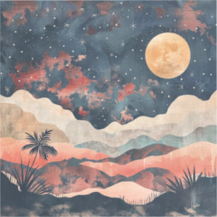 Boho Abstrakt Landschaft (24) Aufkleber