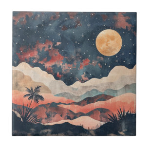 Boho Abstrakt Landschaft (24) Fliese