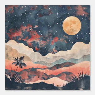 Boho Abstrakt Landschaft (24) Tapete