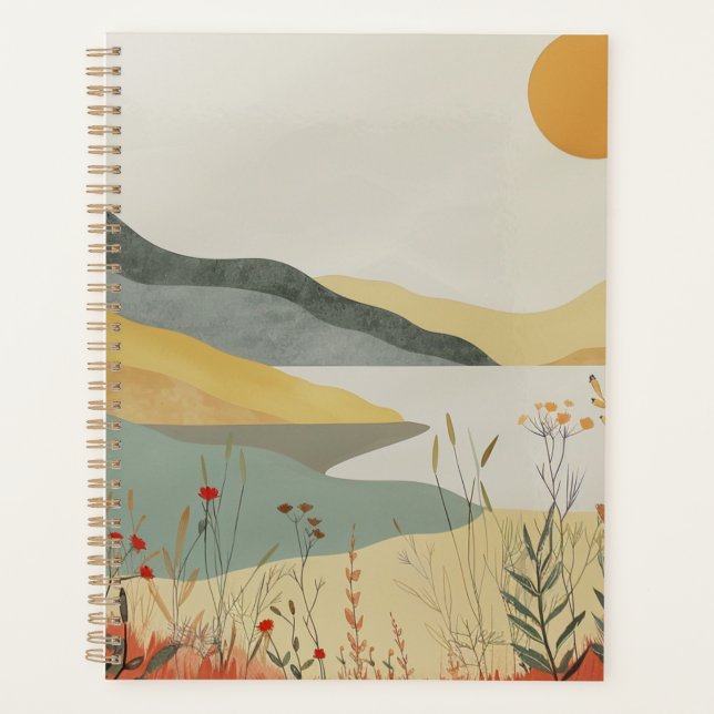 Boho Abstrakt Landschaft (25) Planer (Vorderseite)