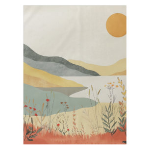 Boho Abstrakt Landschaft (25) Tischdecke