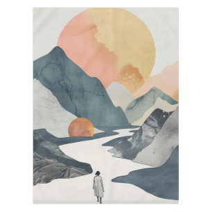 Boho Abstrakt Landschaft (2) Tischdecke