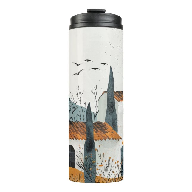 Boho Abstrakt Landschaft (4) Thermosbecher (Vorderseite)