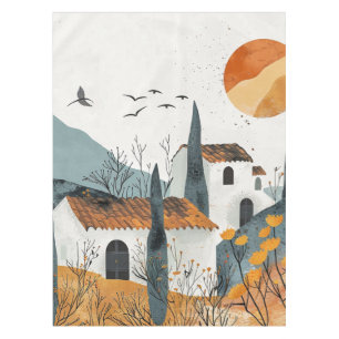 Boho Abstrakt Landschaft (4) Tischdecke