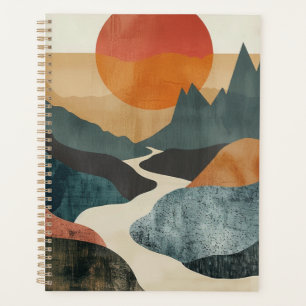 Boho Abstrakt Landschaft (5) Planer