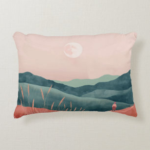 Boho Abstrakt Landschaft (7) Dekokissen