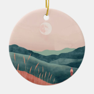 Boho Abstrakt Landschaft (7) Keramik Ornament