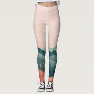 Boho Abstrakt Landschaft (7) Leggings