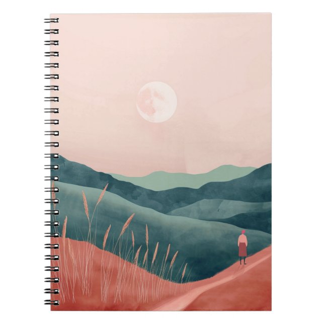 Boho Abstrakt Landschaft (7) Notizblock (Vorderseite)