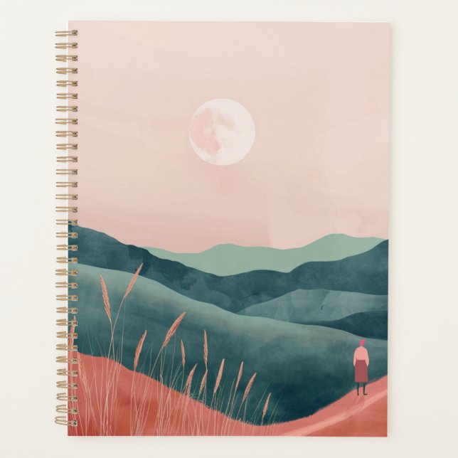 Boho Abstrakt Landschaft (7) Planer (Vorderseite)