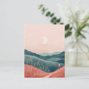Boho Abstrakt Landschaft (7) Postkarte