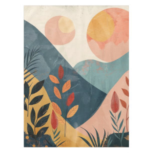 Boho Abstrakt Landschaft (8) Tischdecke