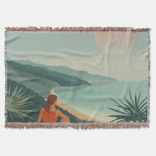 Boho Abstrakt Landschaft (9) Decke